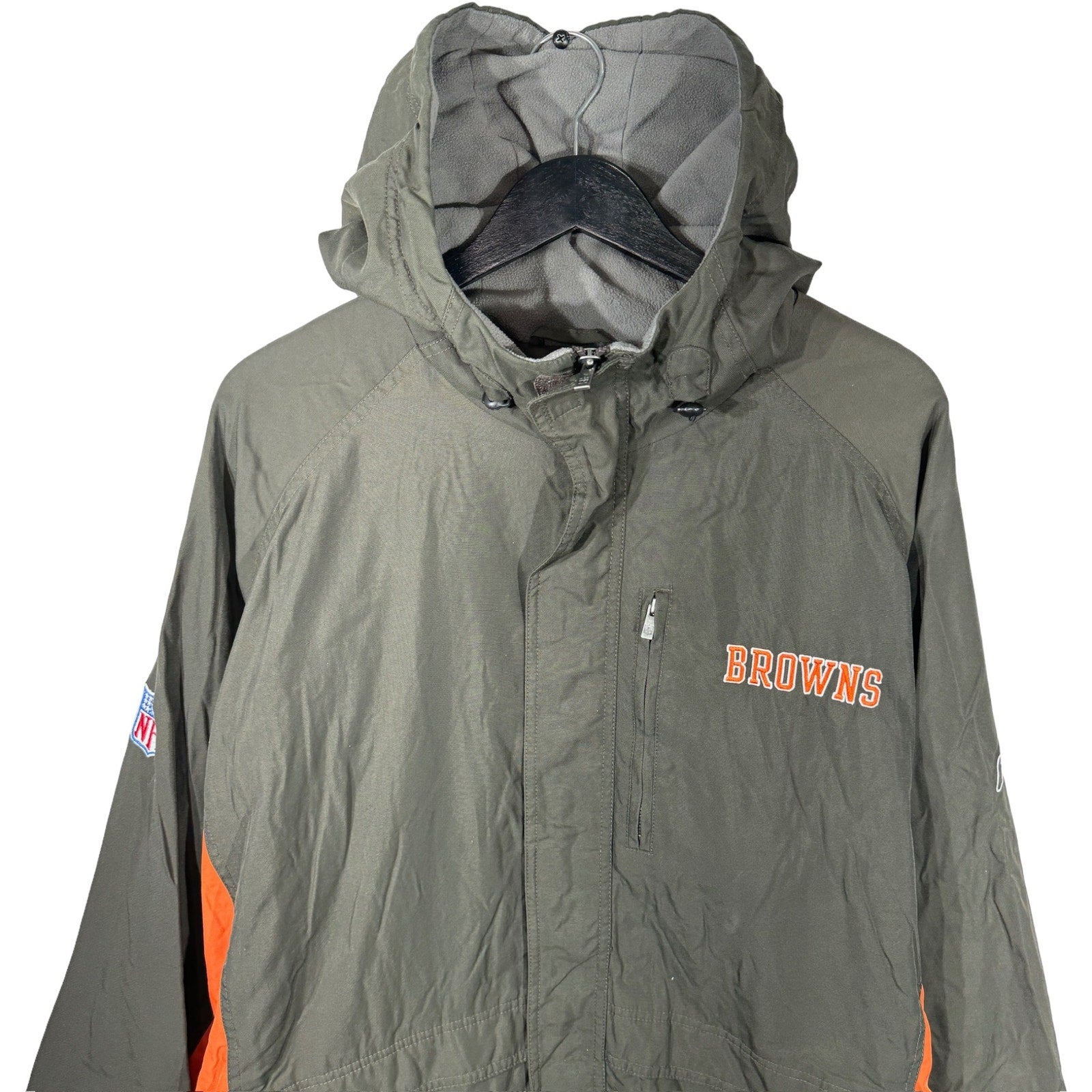 Collection of Vintage Cleveland Browns Reebok NFL Puffer Jacket in a gallery layout