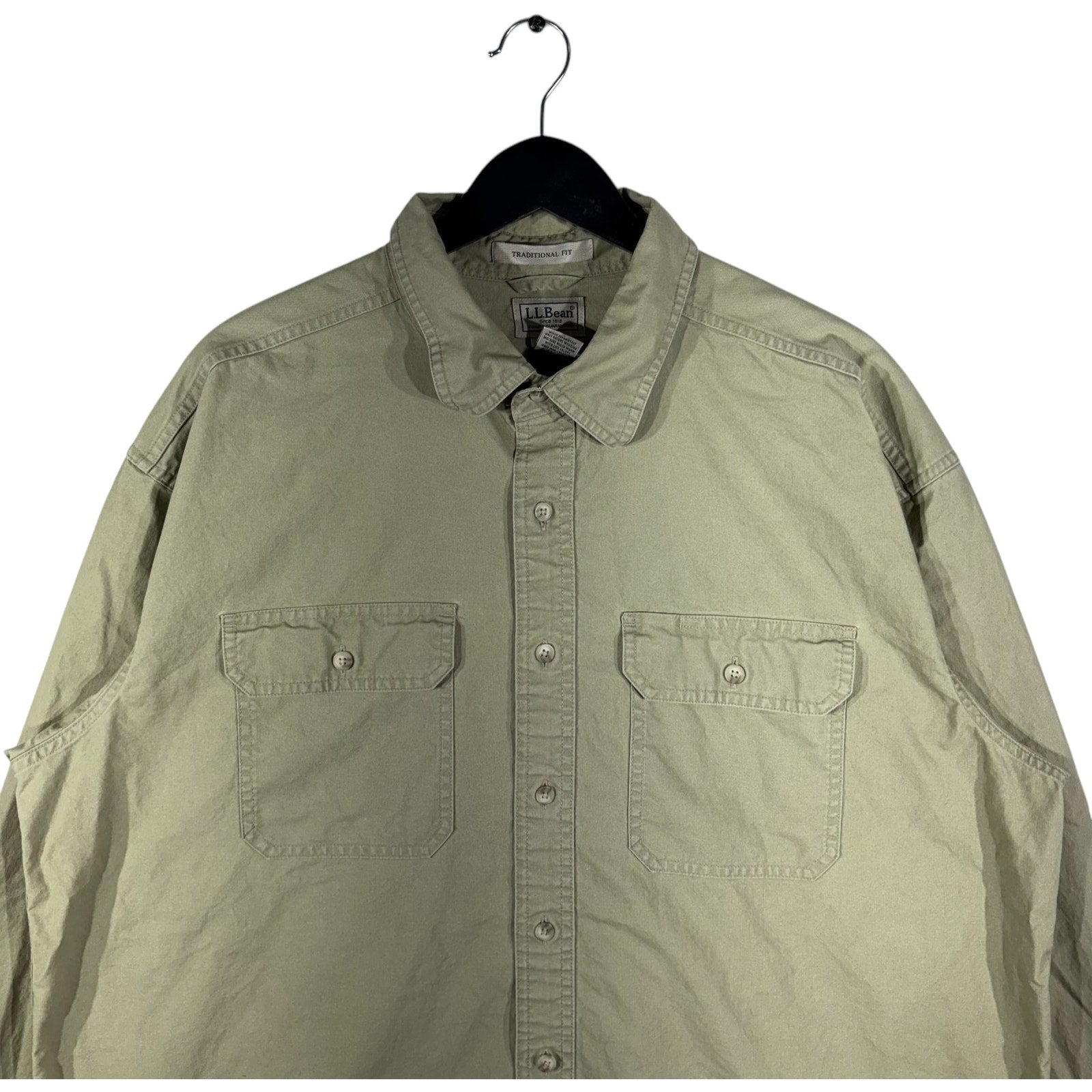 Collection of L.L. Bean Long Sleeve Button Up Work Shirt in a gallery layout