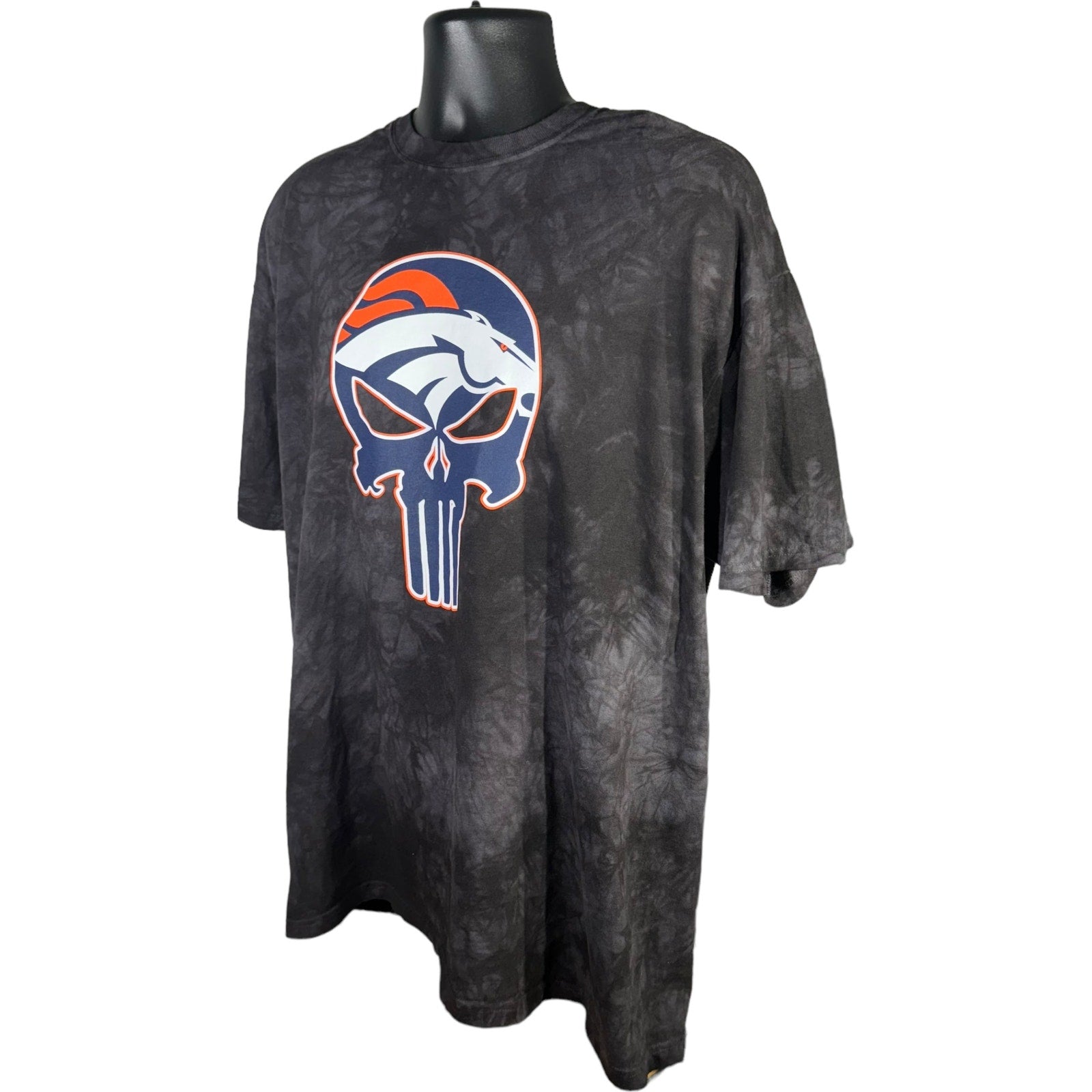 Collection of NFL Denver Broncos Punisher Crossover Short Sleeve Tee in a gallery layout