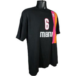 Collection of Vintage NBA Adidas Miami Heat Lebron James 6 Tee in a gallery layout