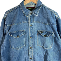 Collection of Levis Denim Long Sleeve Button Down in a gallery layout