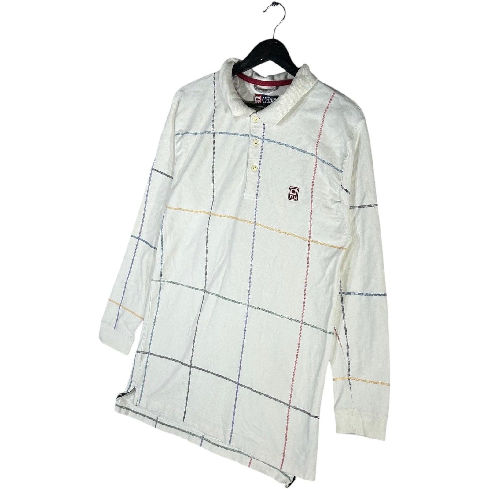 Collection of Chaps Ralph Lauren Checkered Long Sleeve Rugby Polo in a gallery layout