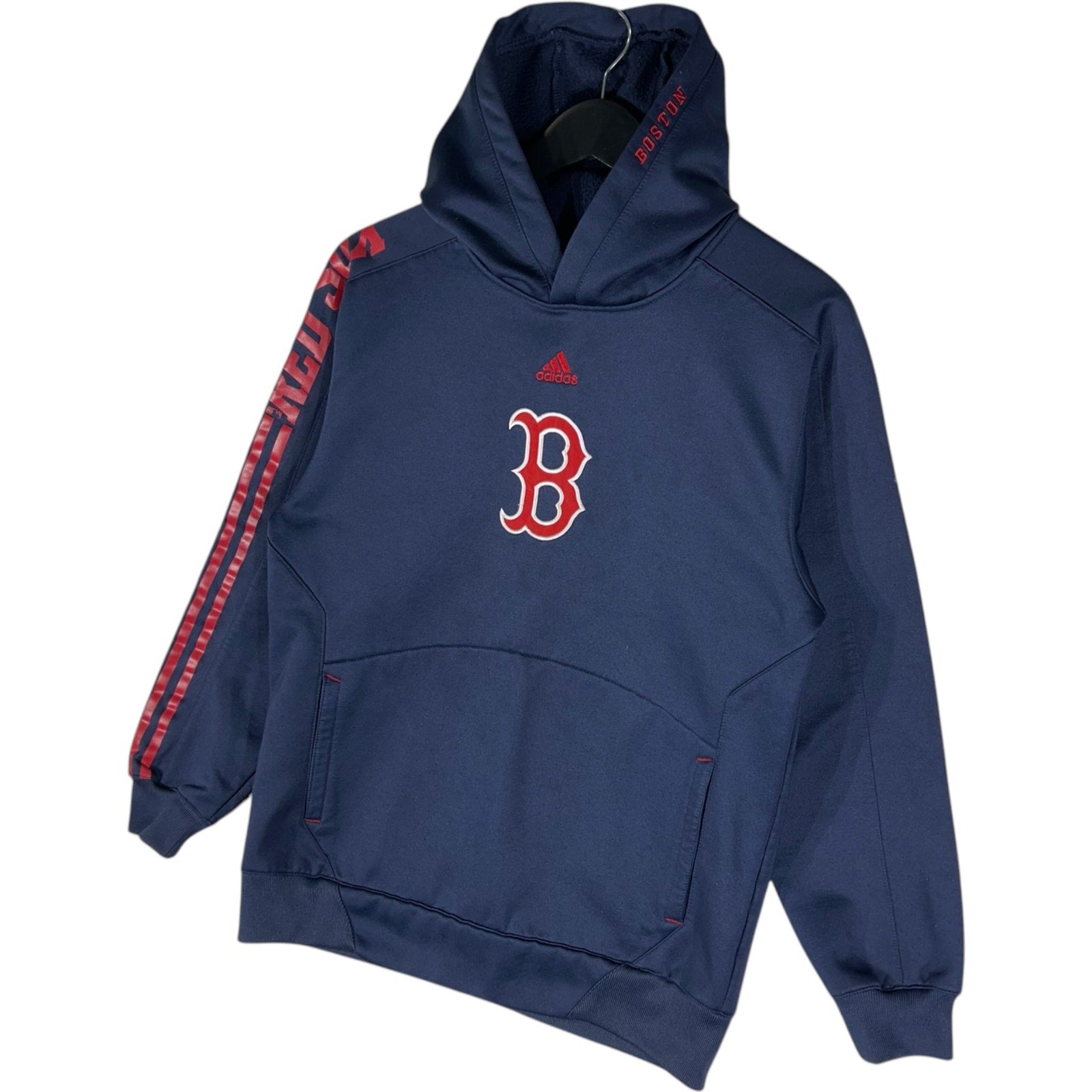 Collection of Youth Adidas Boston Red Sox Hoodie in a gallery layout
