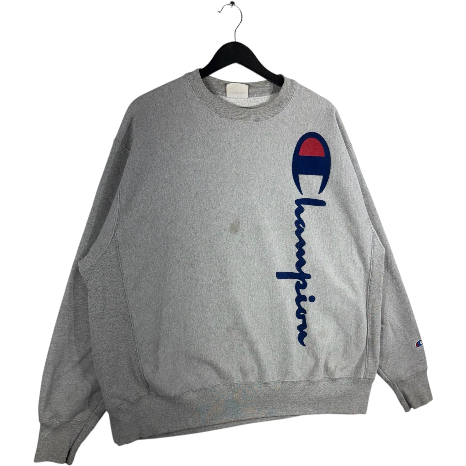 Collection of Champion Reverse Weave Spellout Logo Crewneck in a gallery layout