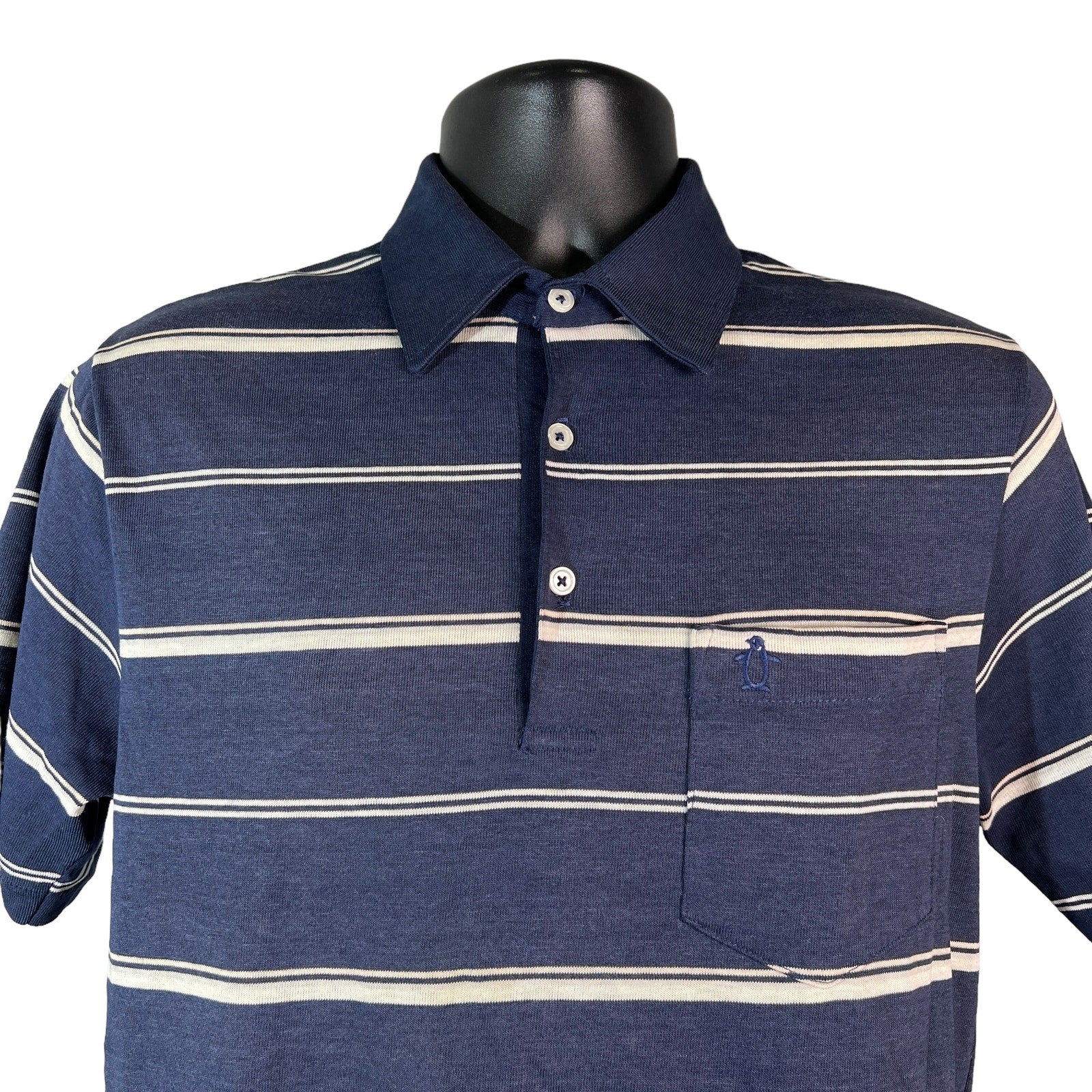 Collection of Munsingwear Striped Short Sleeve Polo Shirt in a gallery layout
