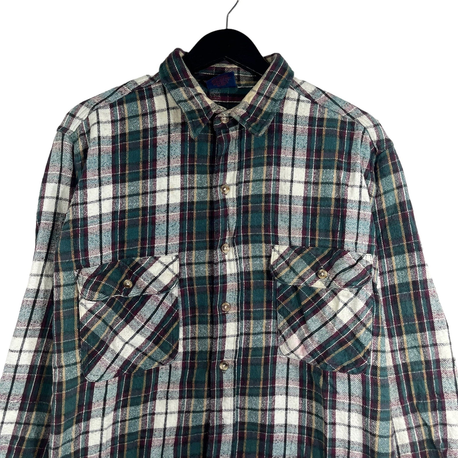 Collection of Dakota Plaid Long Sleeve Button Down Flannel in a gallery layout