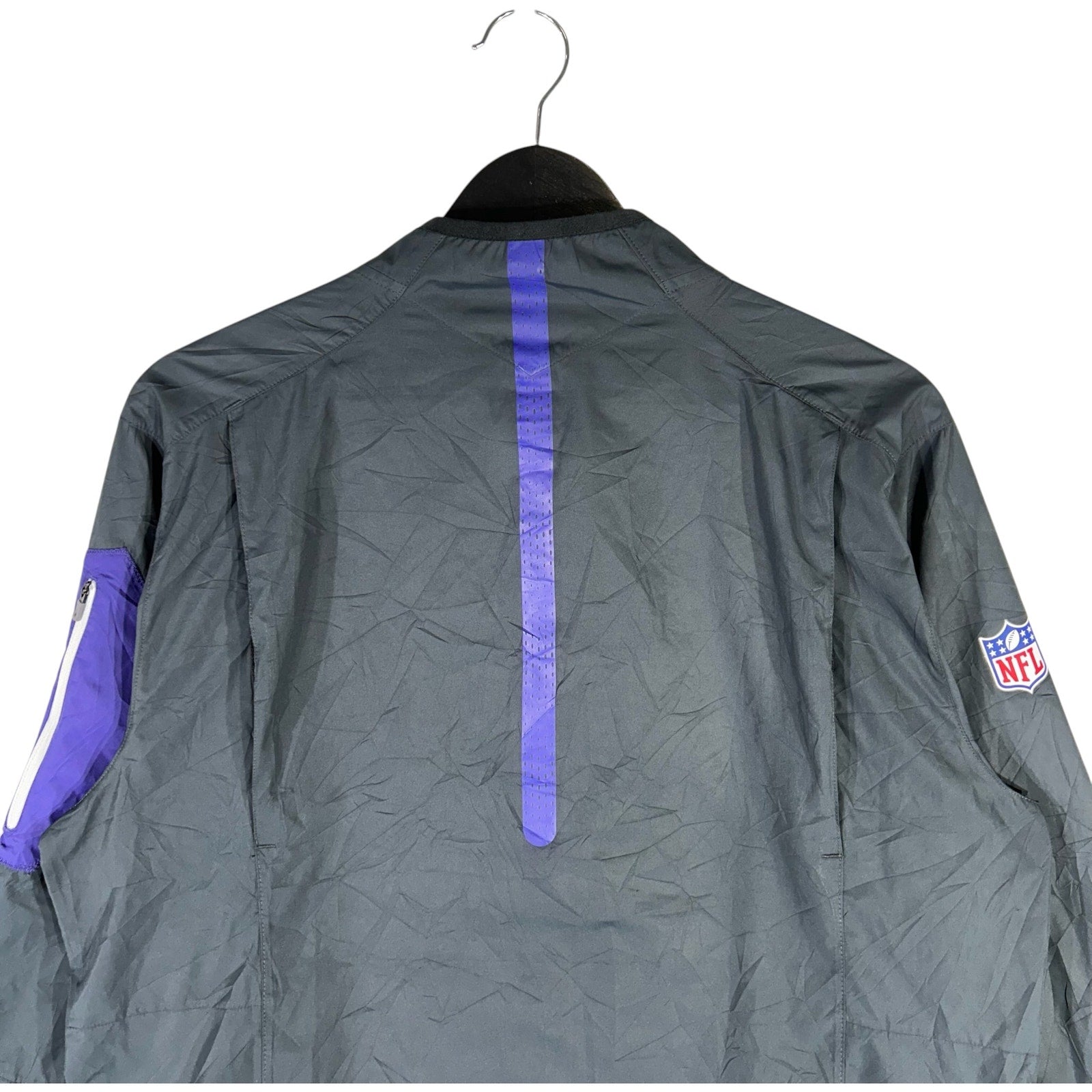 Collection of Nike Baltimore Ravens 1/2 Zip NFL Windbreaker in a gallery layout