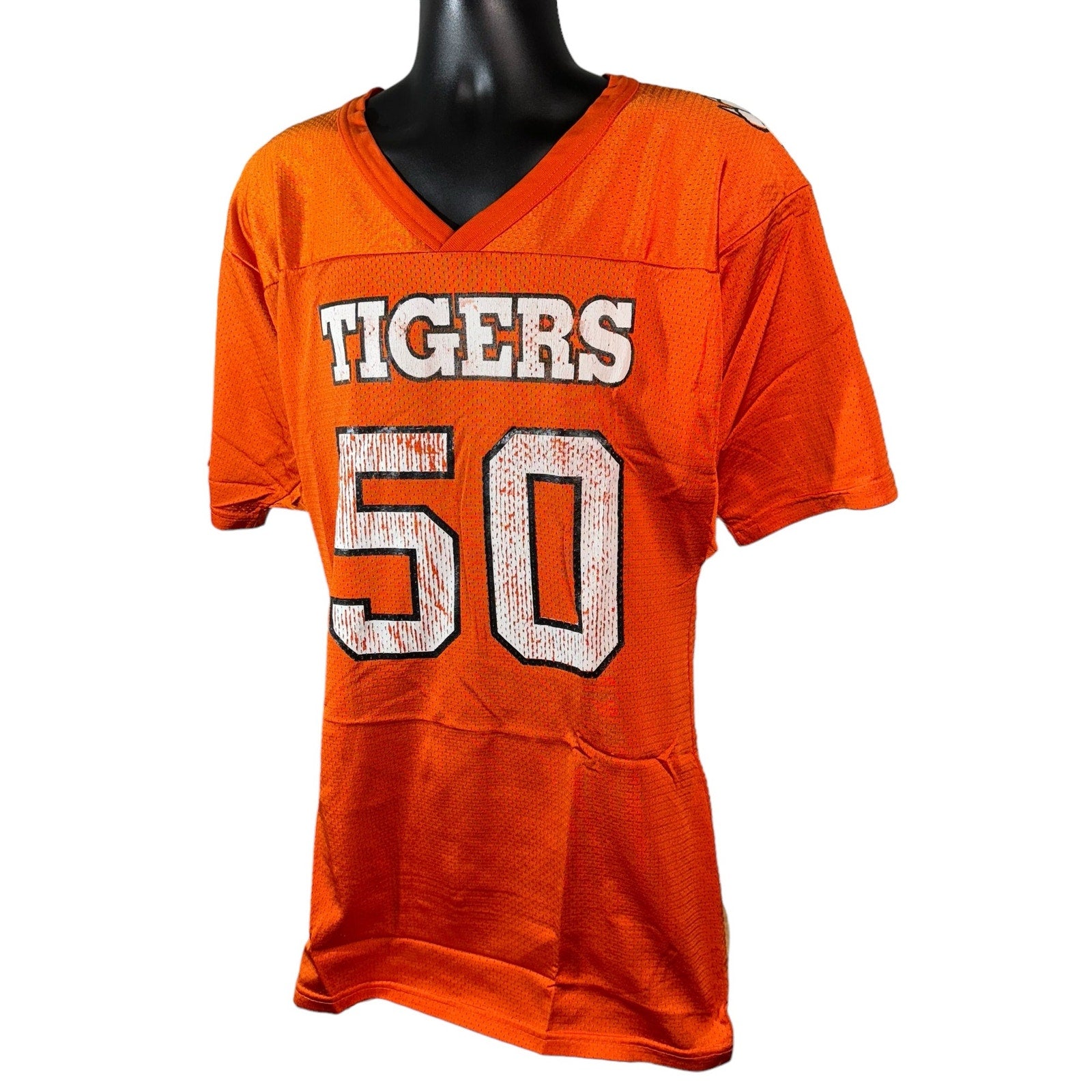 Collection of Vintage Auburn University Tigers Wilson Football Jersey #50 in a gallery layout