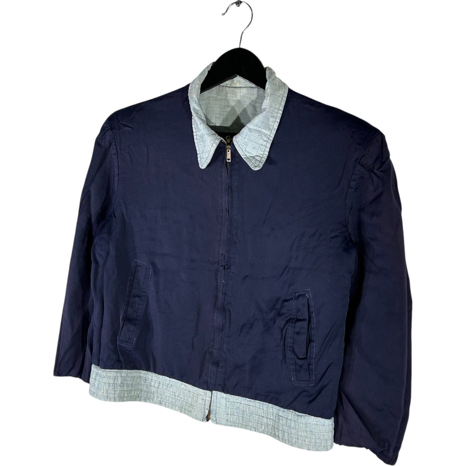Collection of Full Zip Up Reversible Collard Light Jacket in a gallery layout