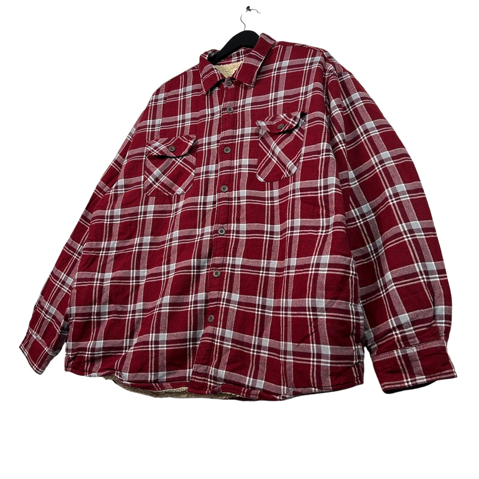 Collection of Wrangler Fleece Lined Collared Button Down Flannel in a gallery layout