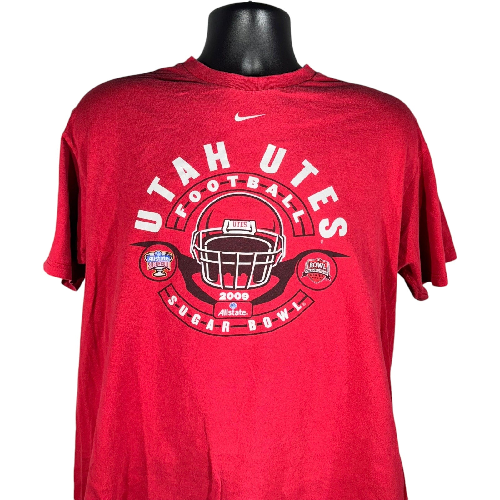 Collection of Nike University Of Utah Utes Sugar Bowl Football Tee in a gallery layout