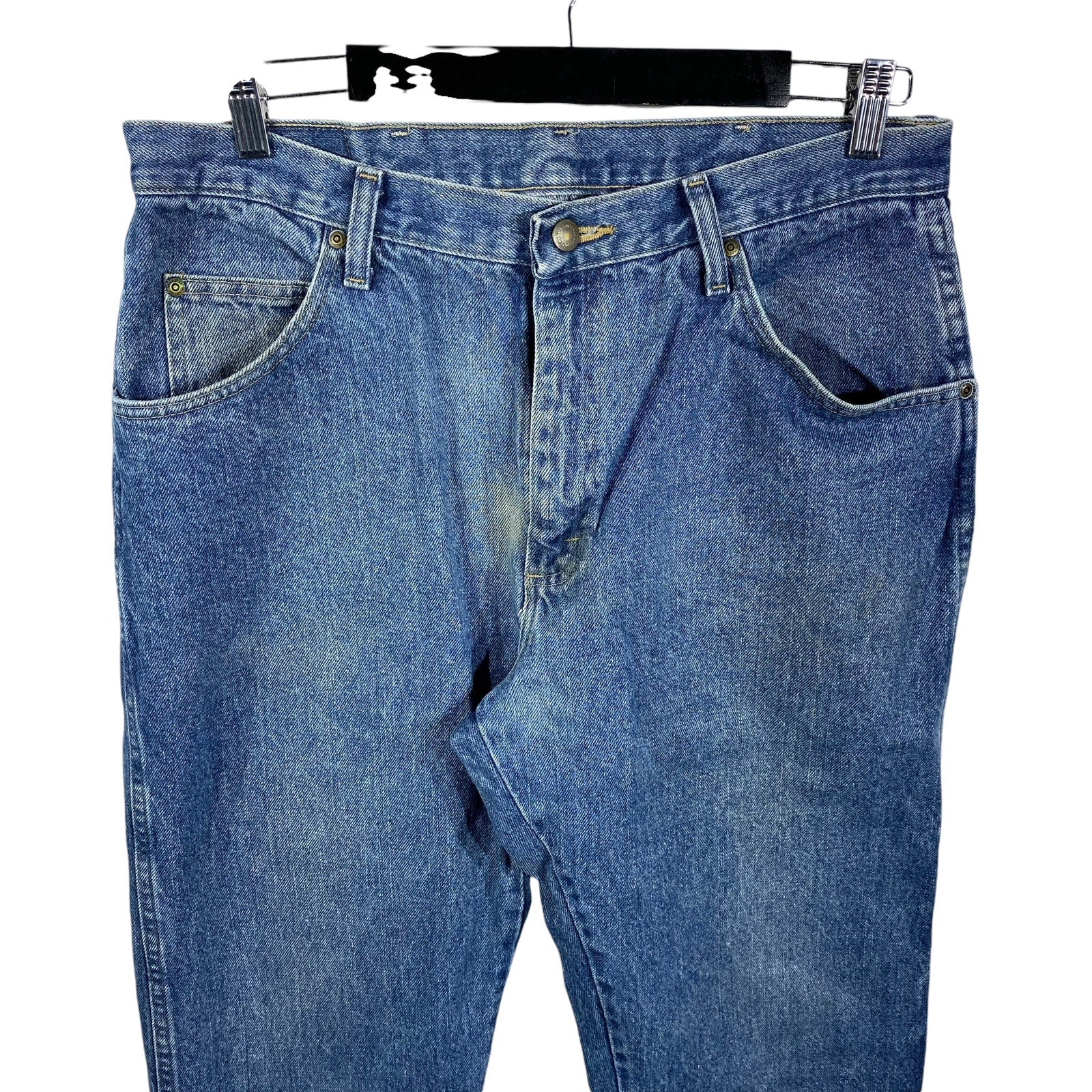 Collection of Wrangler Denim Straight Leg Jeans in a gallery layout