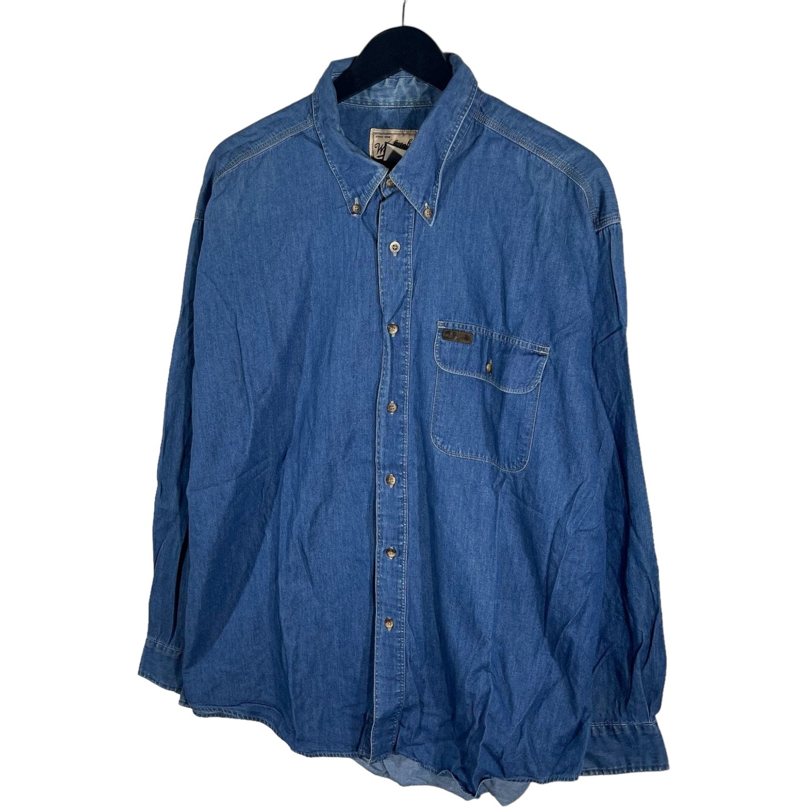 Collection of Woolrich Denim Long Sleeve Button Down in a gallery layout