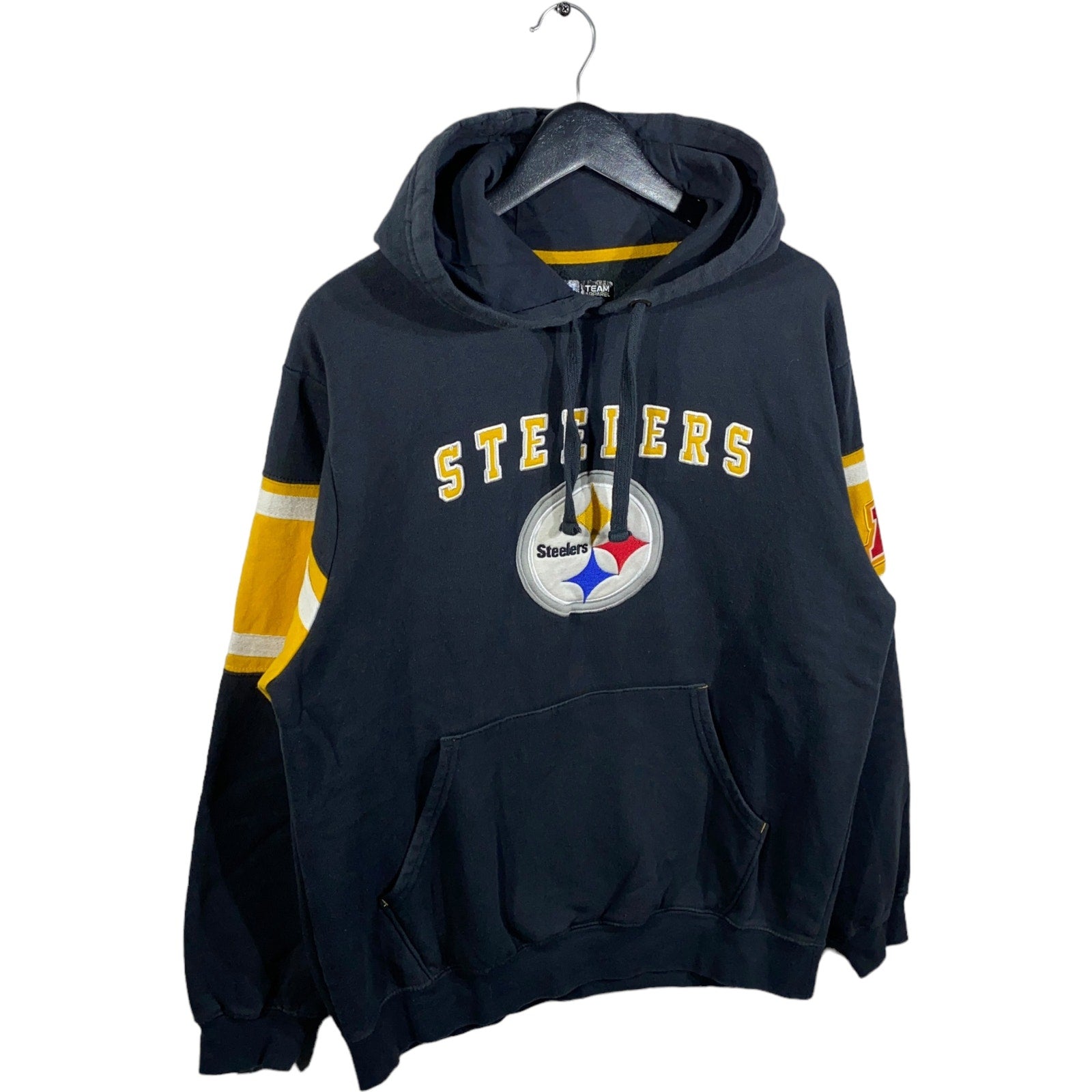 Collection of Steelers Spell-Out Hoodie in a gallery layout