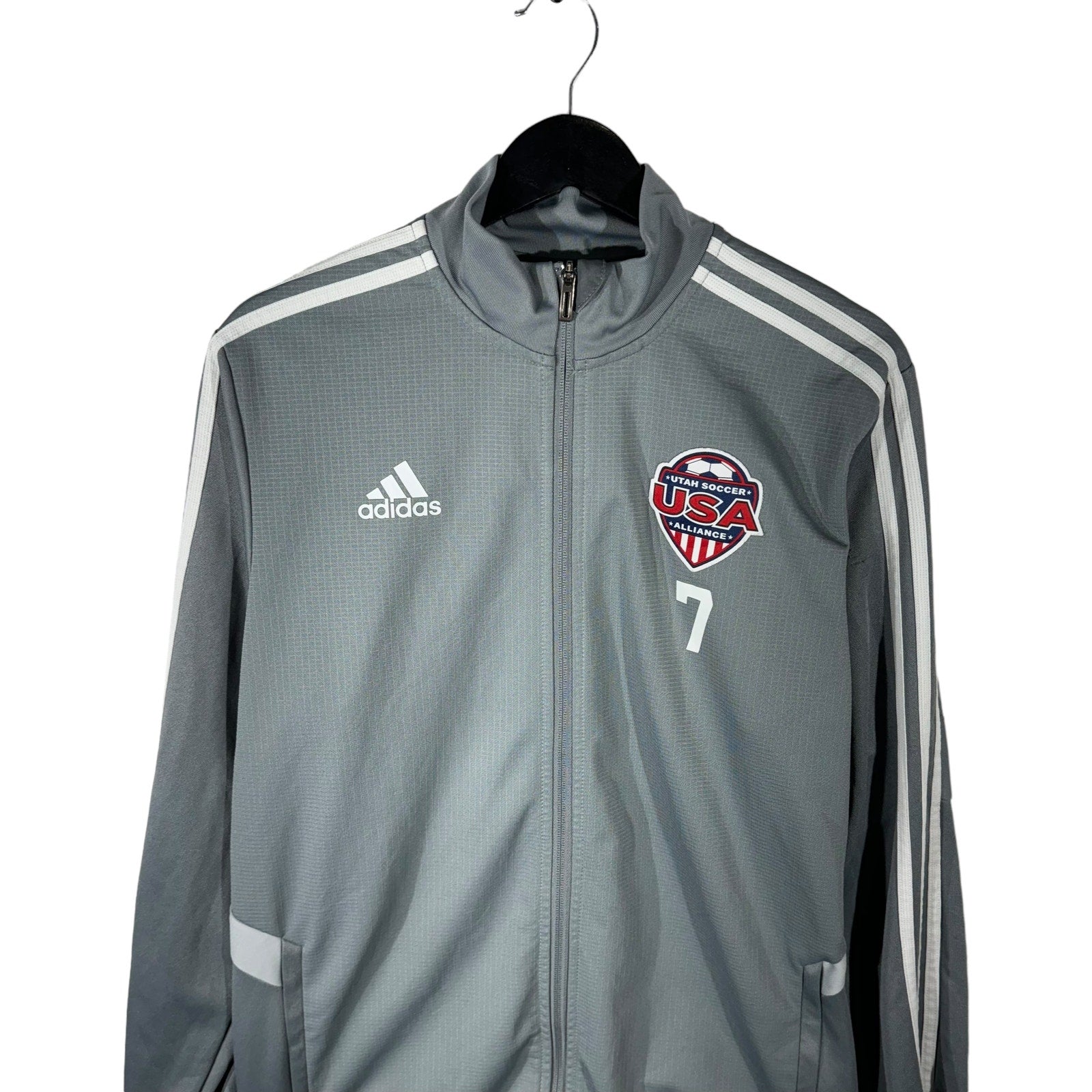 Collection of Adidas USA Utah Soccer Full Zip Light Jacket in a gallery layout
