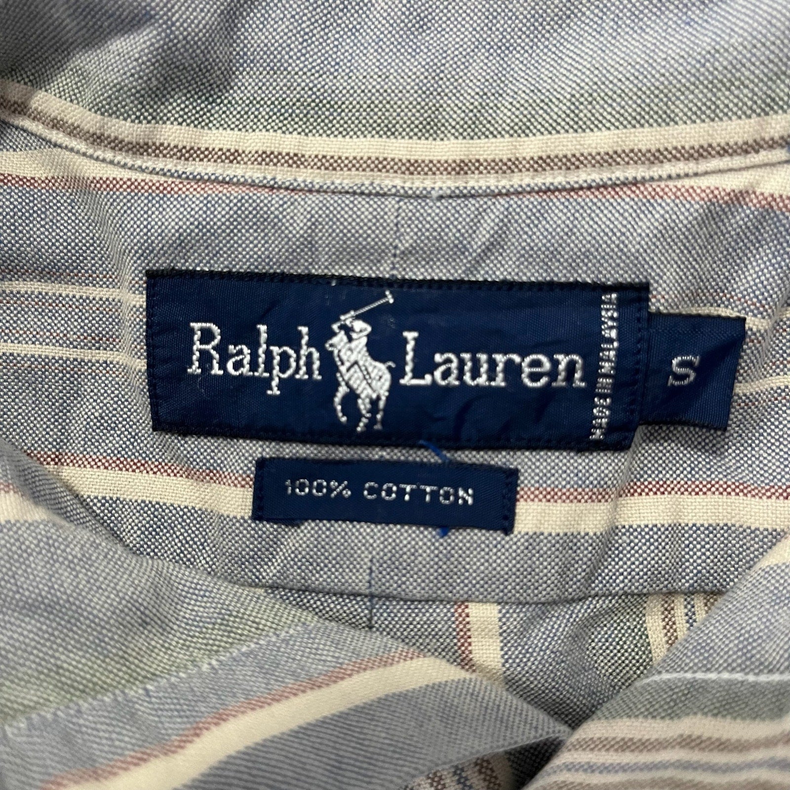 Collection of Vintage Ralph Lauren Striped Long Sleeve Dress Shirt in a gallery layout