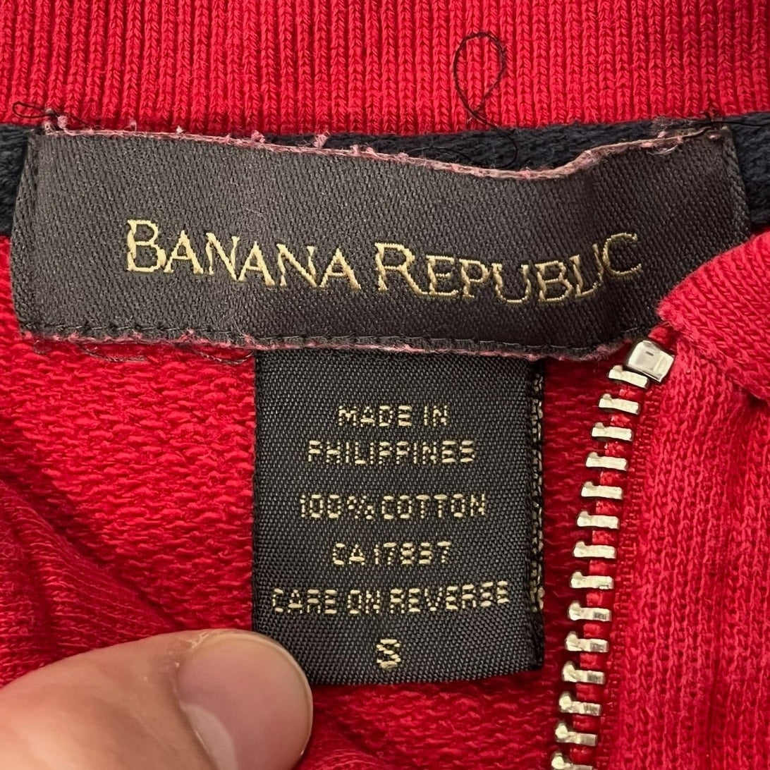 Collection of Banana Republic 1/4 Zip Collared Sweatshirt in a gallery layout