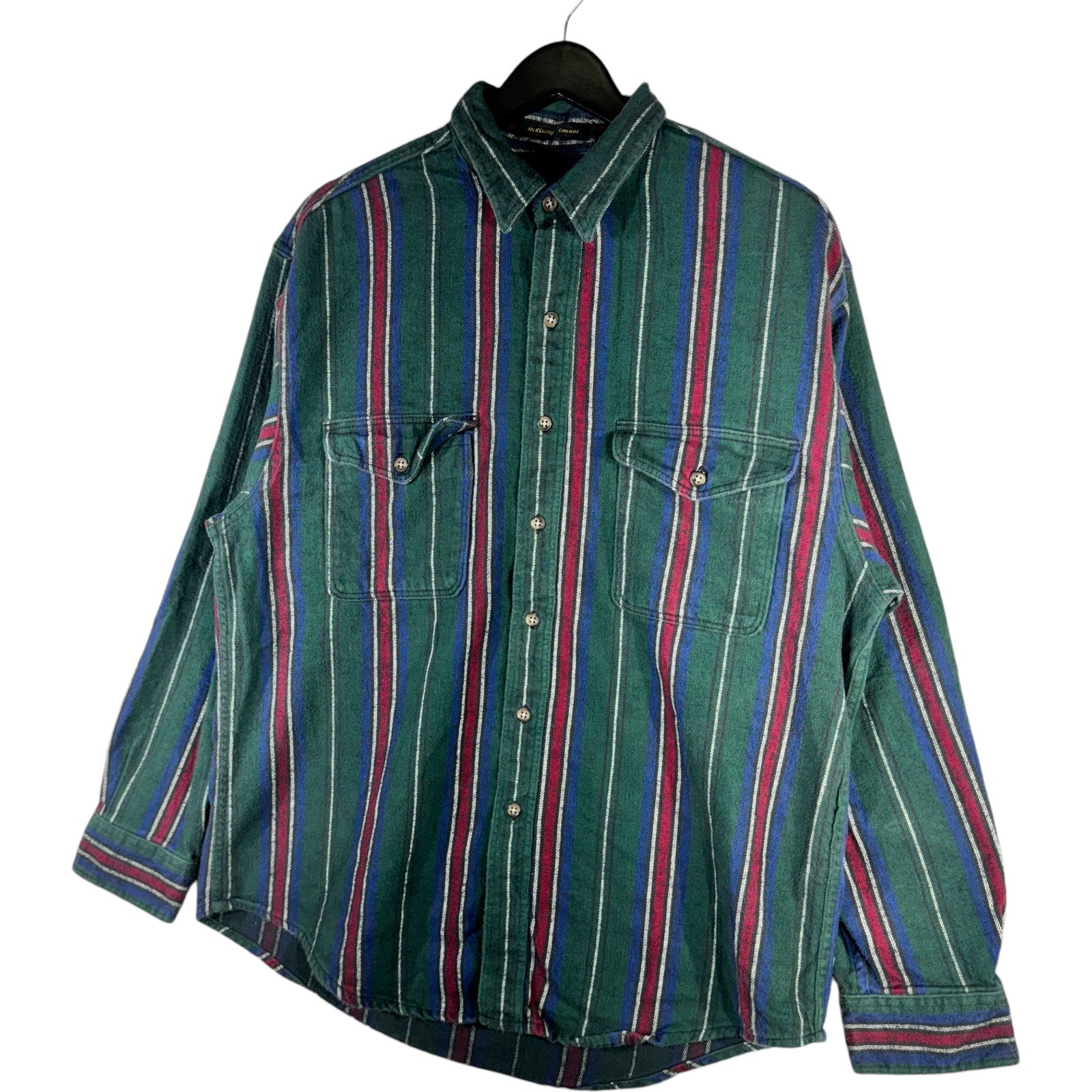 Collection of Eddie Bauer Striped Long Sleeve Button Up in a gallery layout