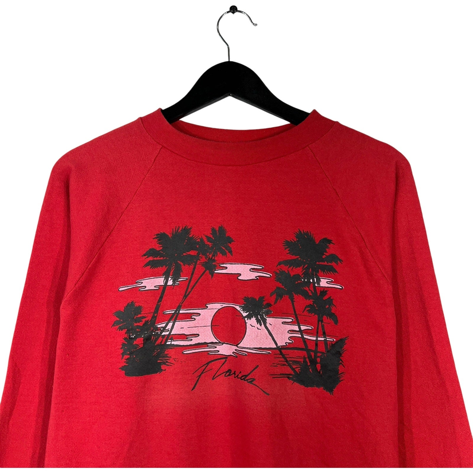 Collection of Vintage Florida Sunset Palmtrees Nature Crewneck in a gallery layout