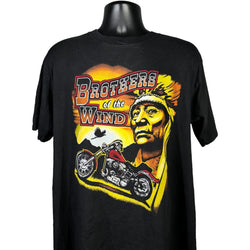 Collection of Vintage "Brothers Of The Wind" Motorcycle Tee in a gallery layout