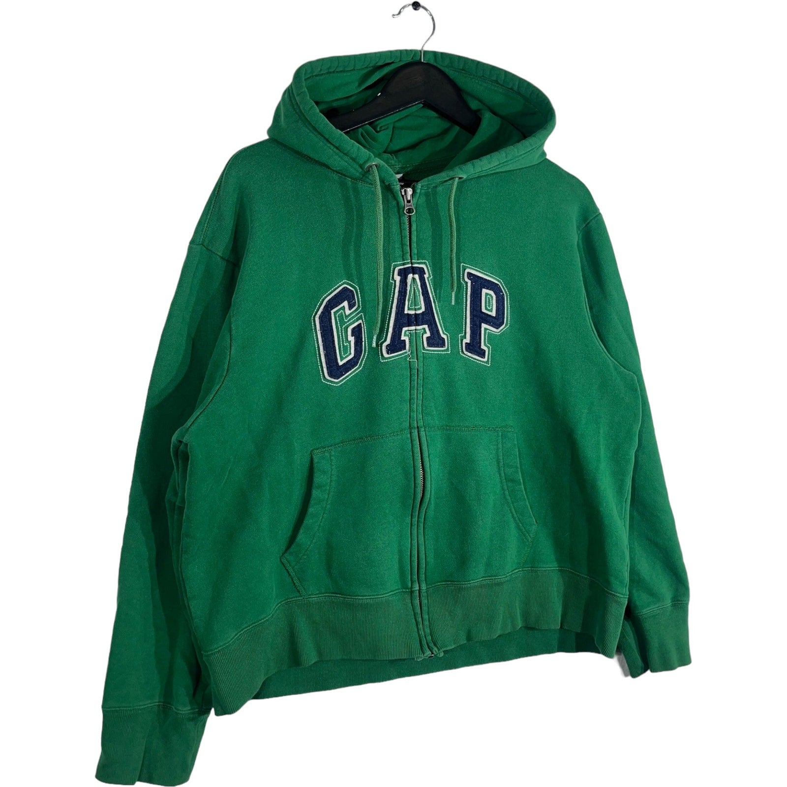 Collection of Gap Embroidered Full Zip Hoodie in a gallery layout