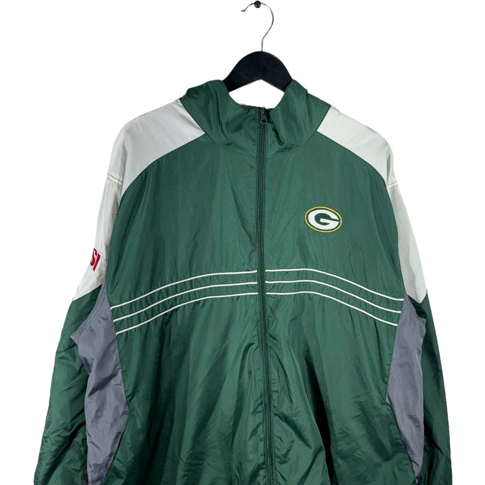Collection of Reebok NFL Green Bay Packers Full Zip Light Jacket in a gallery layout