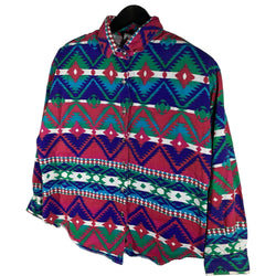 Collection of Roughrider Aztec Pattern Long Sleeve Button Down in a gallery layout