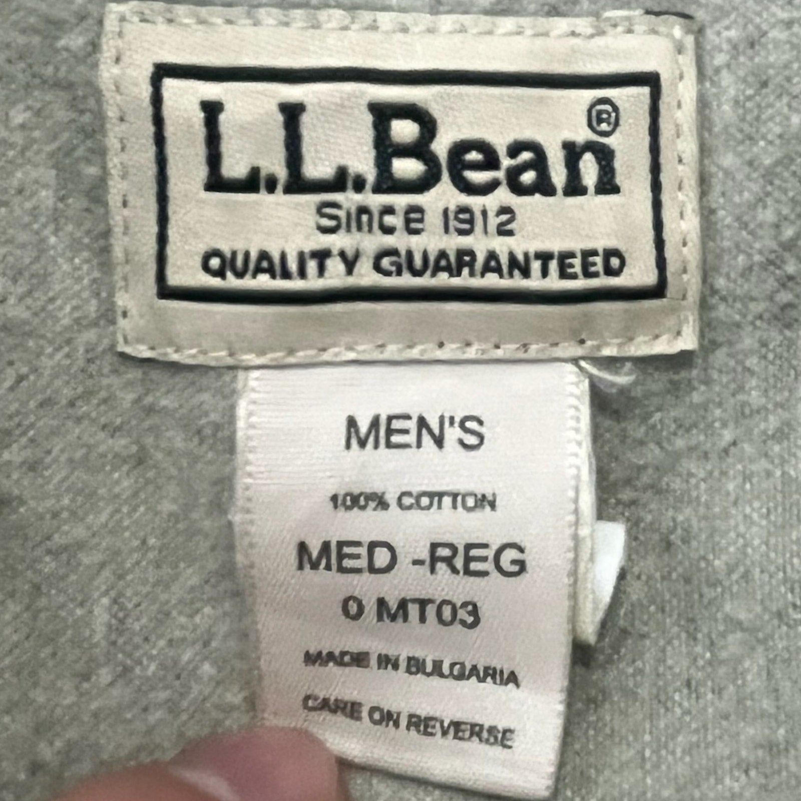 Collection of L.L.Bean Cotton Long Sleeve Button Down in a gallery layout