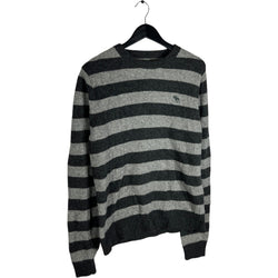 Collection of Abercrombie & Fitch Striped Mini Logo Crewneck in a gallery layout