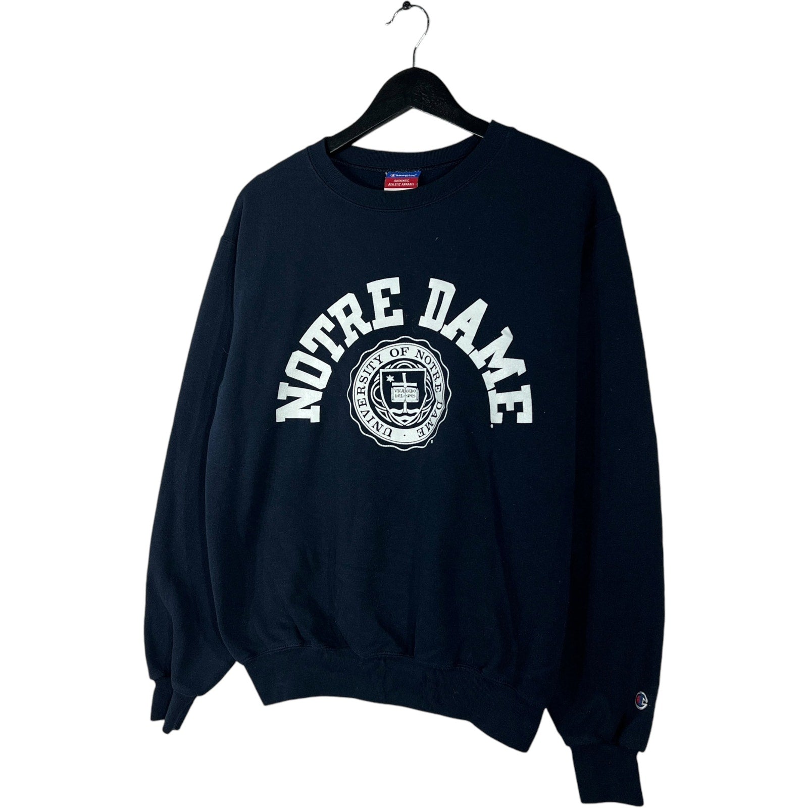 Collection of Champion University Of Notre Dame Crewneck in a gallery layout