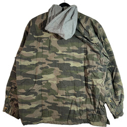 Collection of Faded Glory Hooded Button Down Camo Jacket in a gallery layout