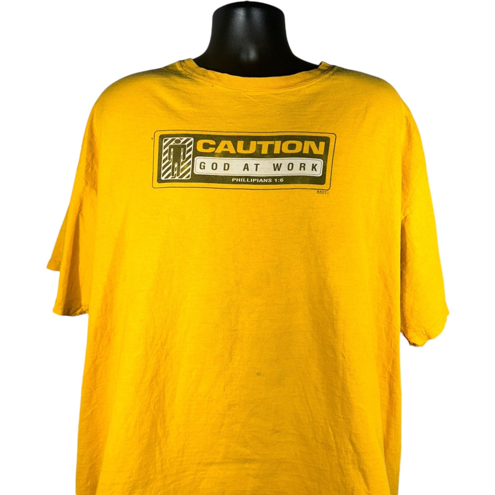 Collection of Caution God At Work Religious Tee in a gallery layout