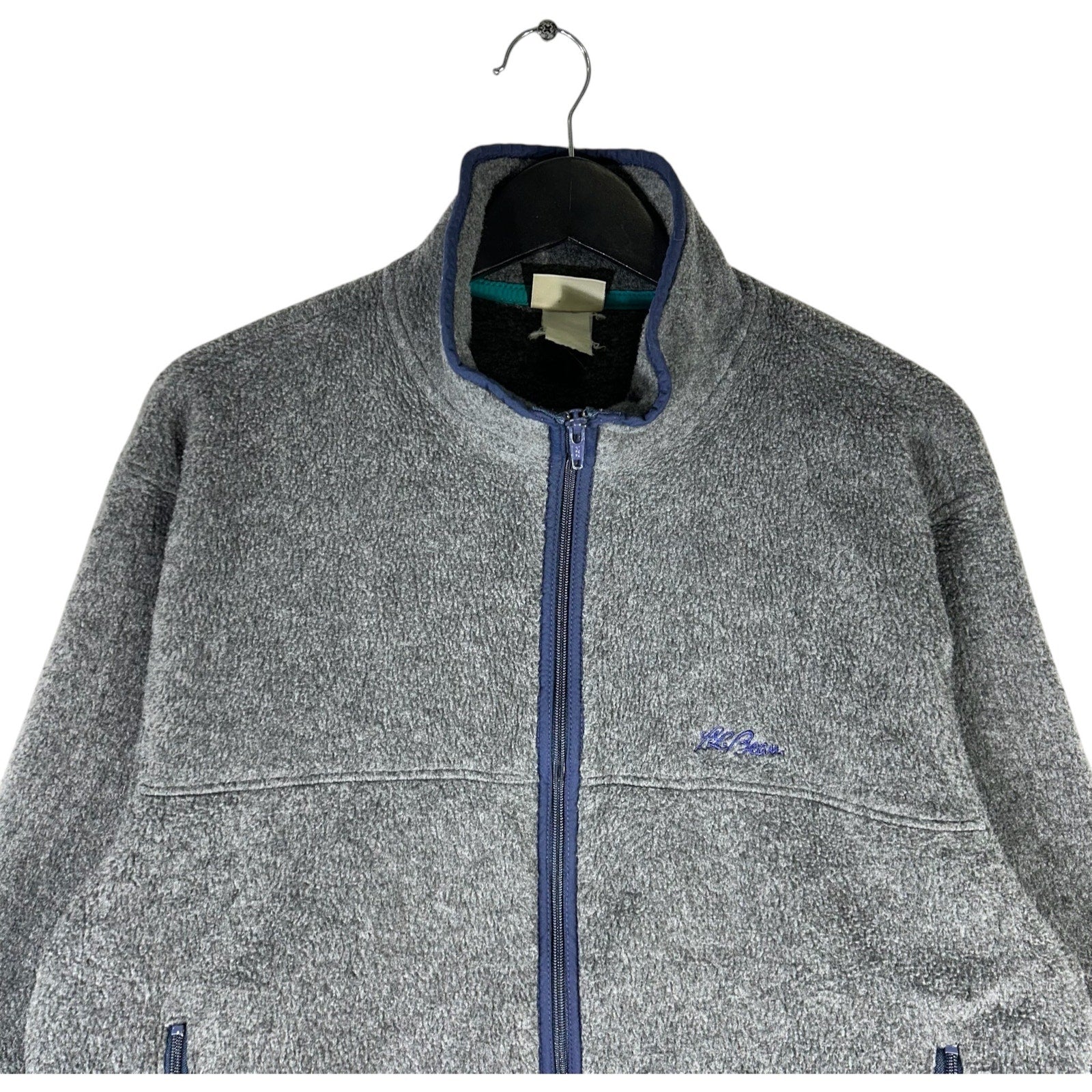 Collection of L.L. Bean Mini Embroidered Logo Full Zip Fleece in a gallery layout