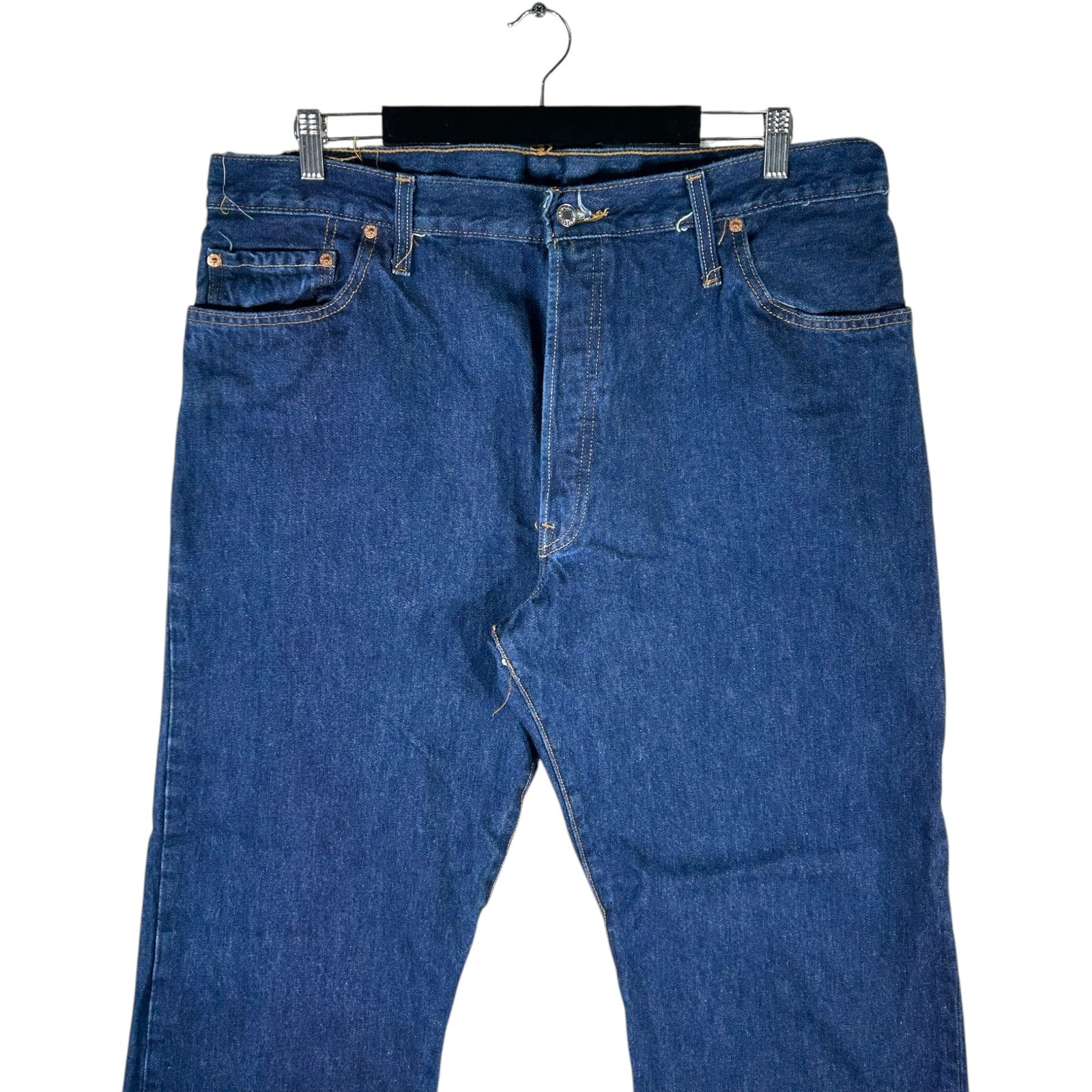 Collection of Levi's Denim Straight Leg Jeans 40x32 in a gallery layout