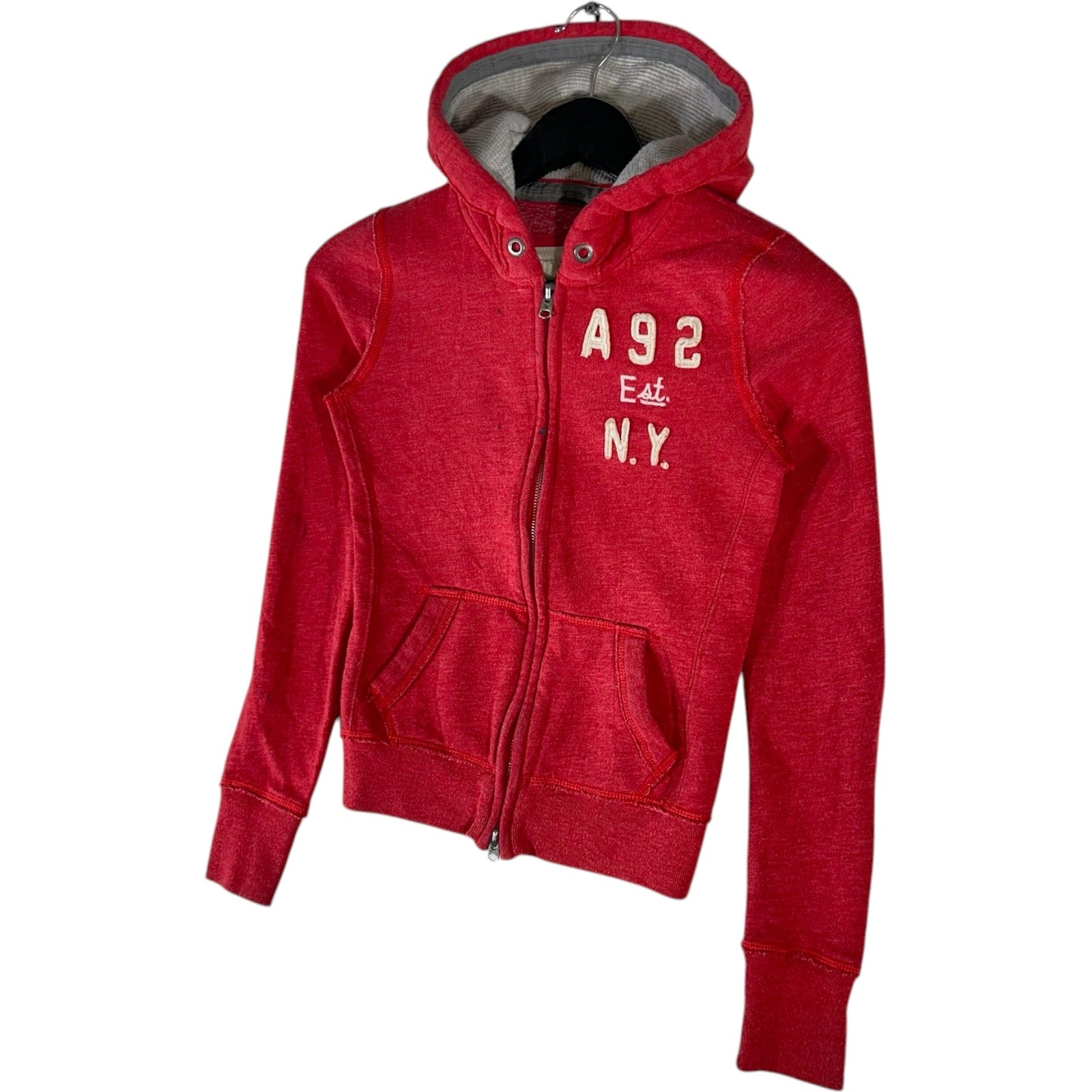 Collection of Women's Abercrombie & Fitch Logo Full Zip Hoodie in a gallery layout