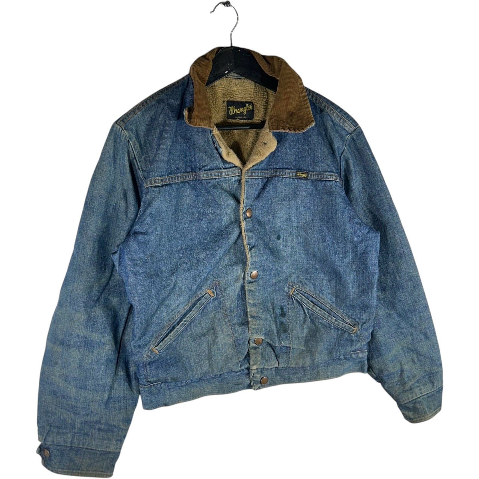 Collection of Wrangler Sherpa Lined Denim Jacket in a gallery layout