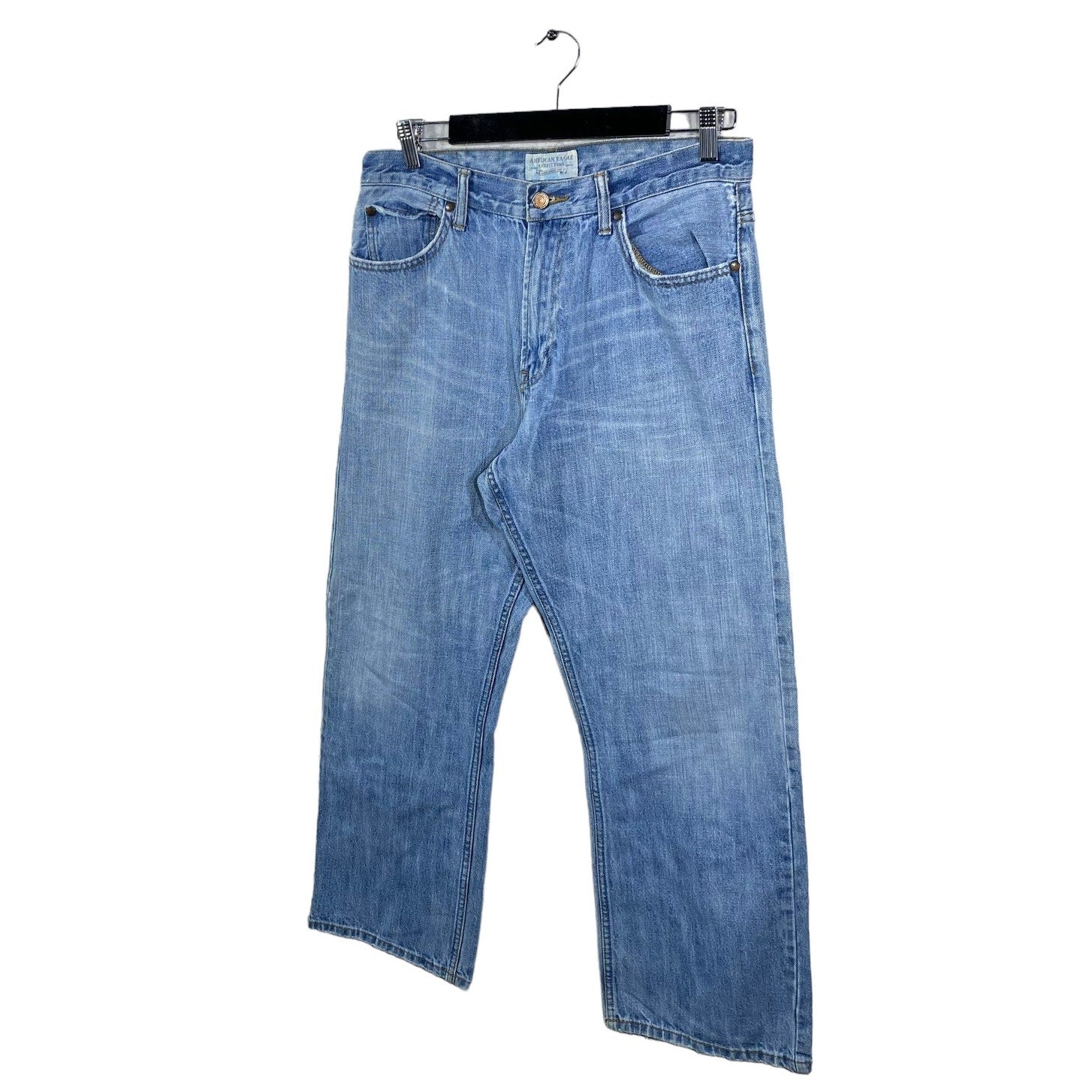 Collection of American Eagle Outfitter Denim Straight Leg Jeans 32x30 in a gallery layout