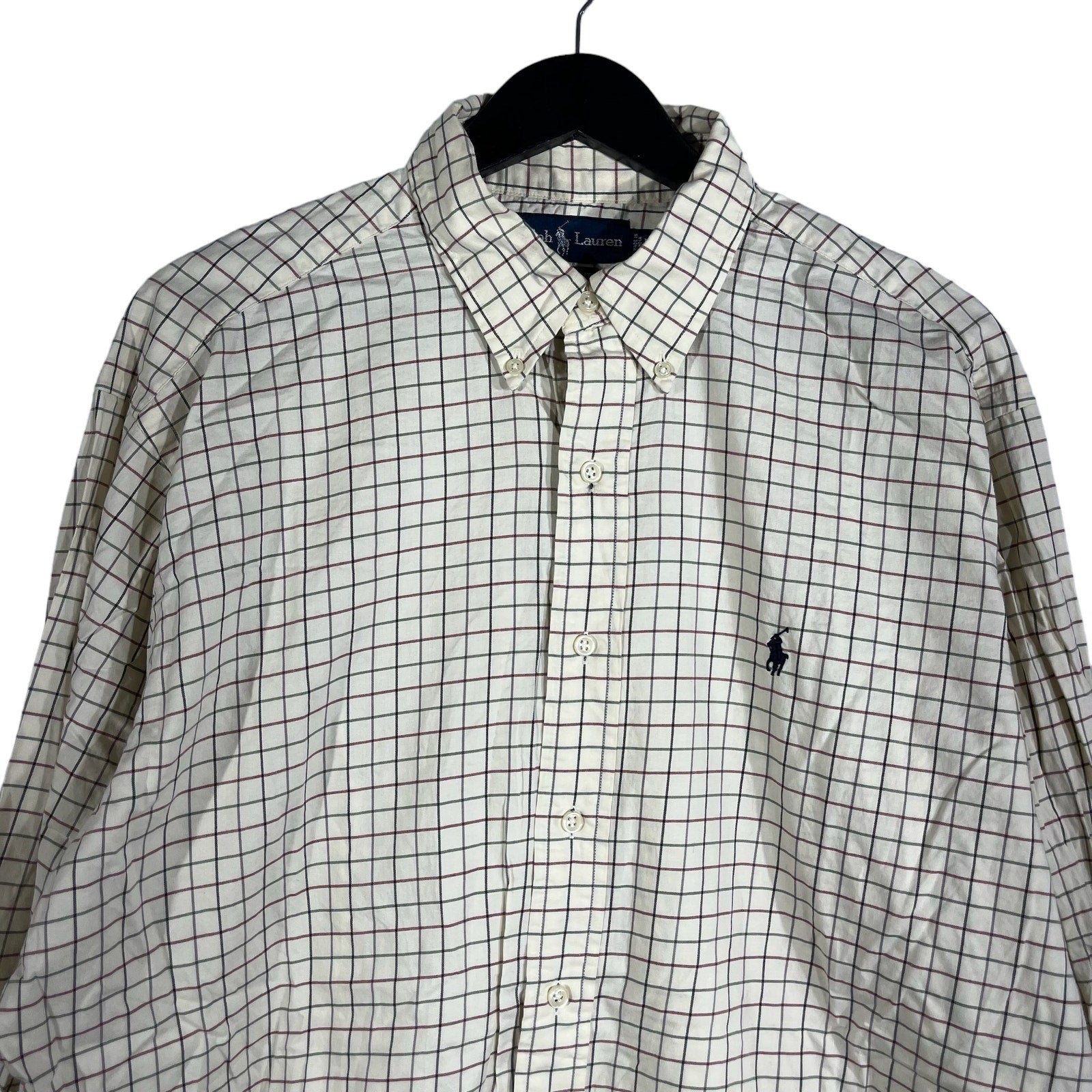 Collection of Ralph Lauren Classic Fit Checkered Long Sleeve Button Down in a gallery layout