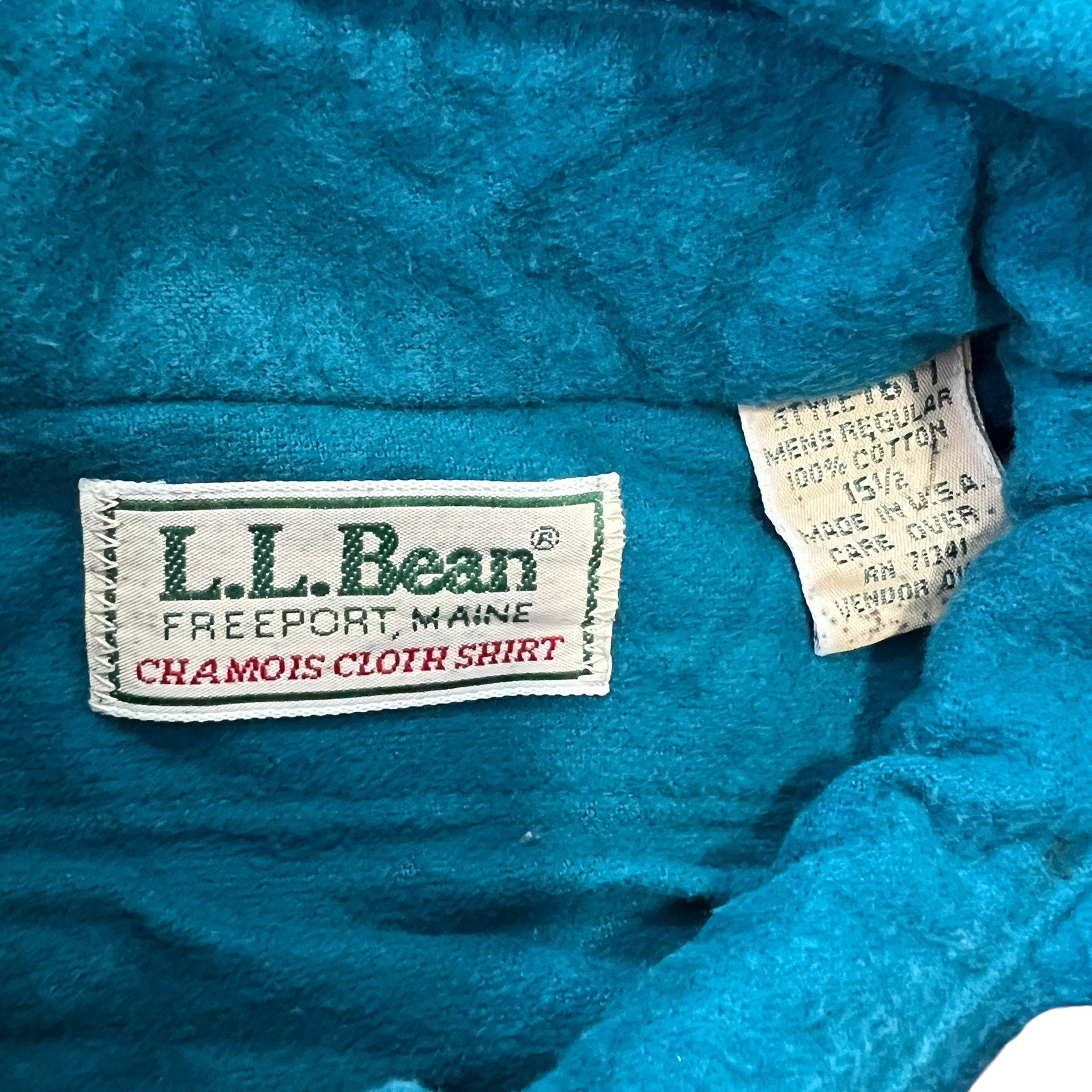 Collection of L.L.Bean Chamois Cloth Long Sleeve Button Down in a gallery layout