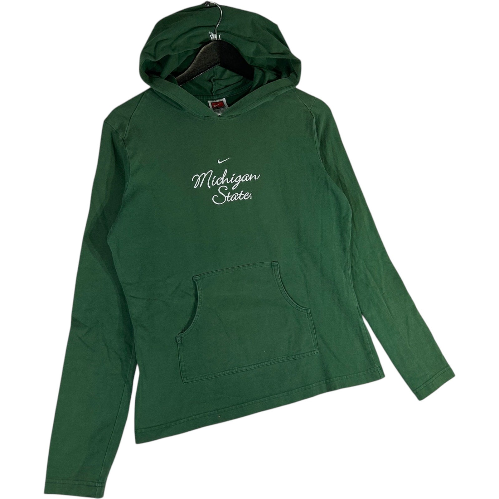 Collection of Youth Nike Center Swoosh Michigan State University Hoodie in a gallery layout