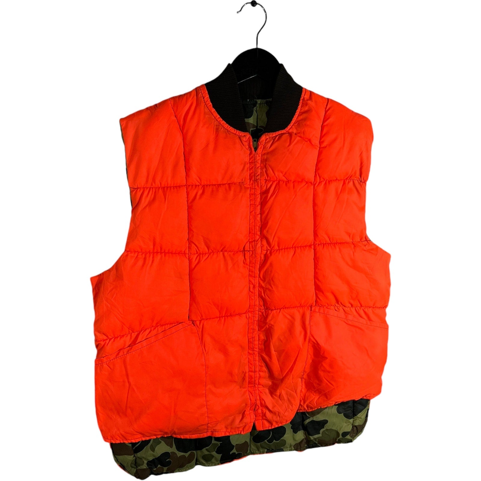 Collection of Camouflage Reversible Full Zip Puffer Vest in a gallery layout