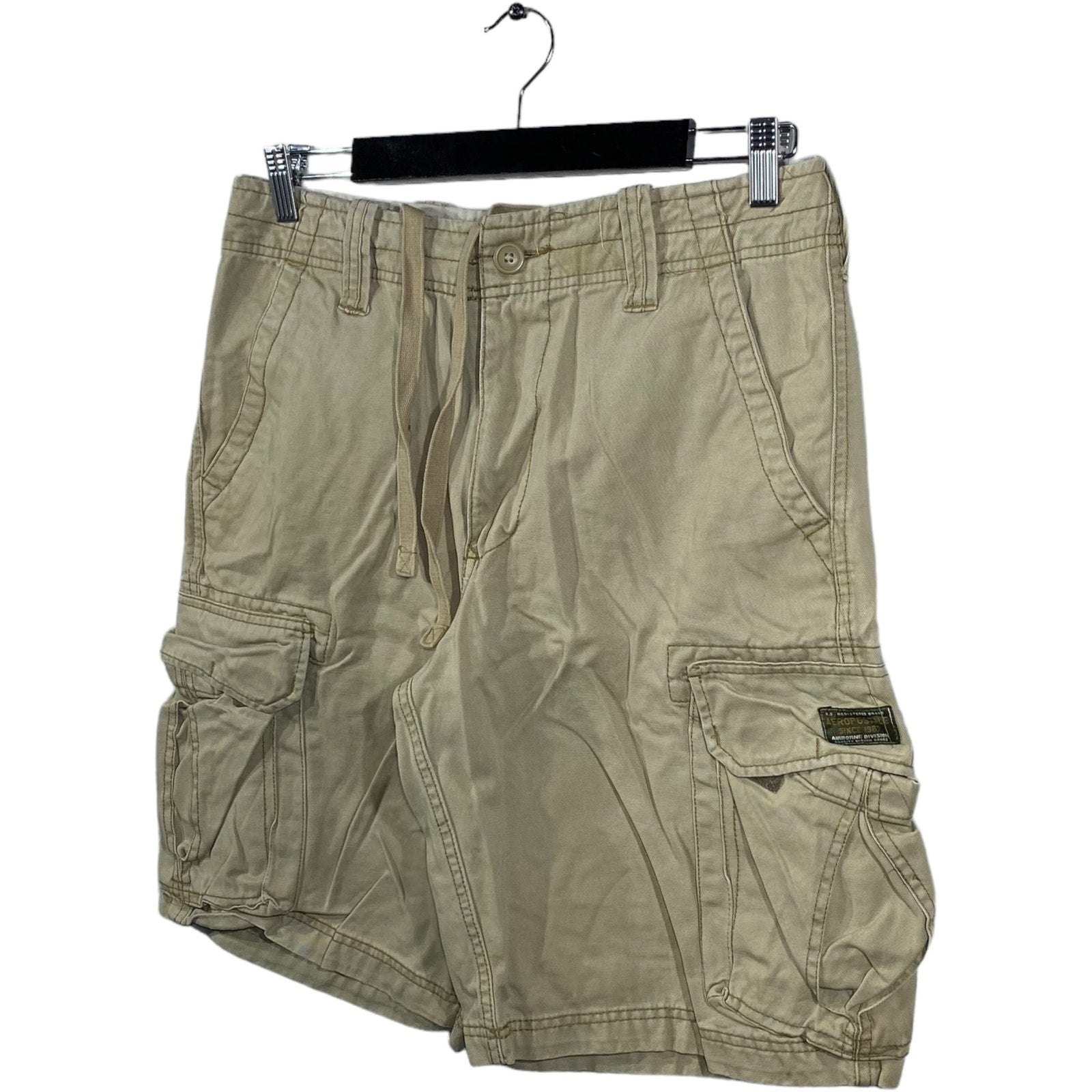 Collection of Aeropostale Zip Fly Cargo Tan Shorts in a gallery layout