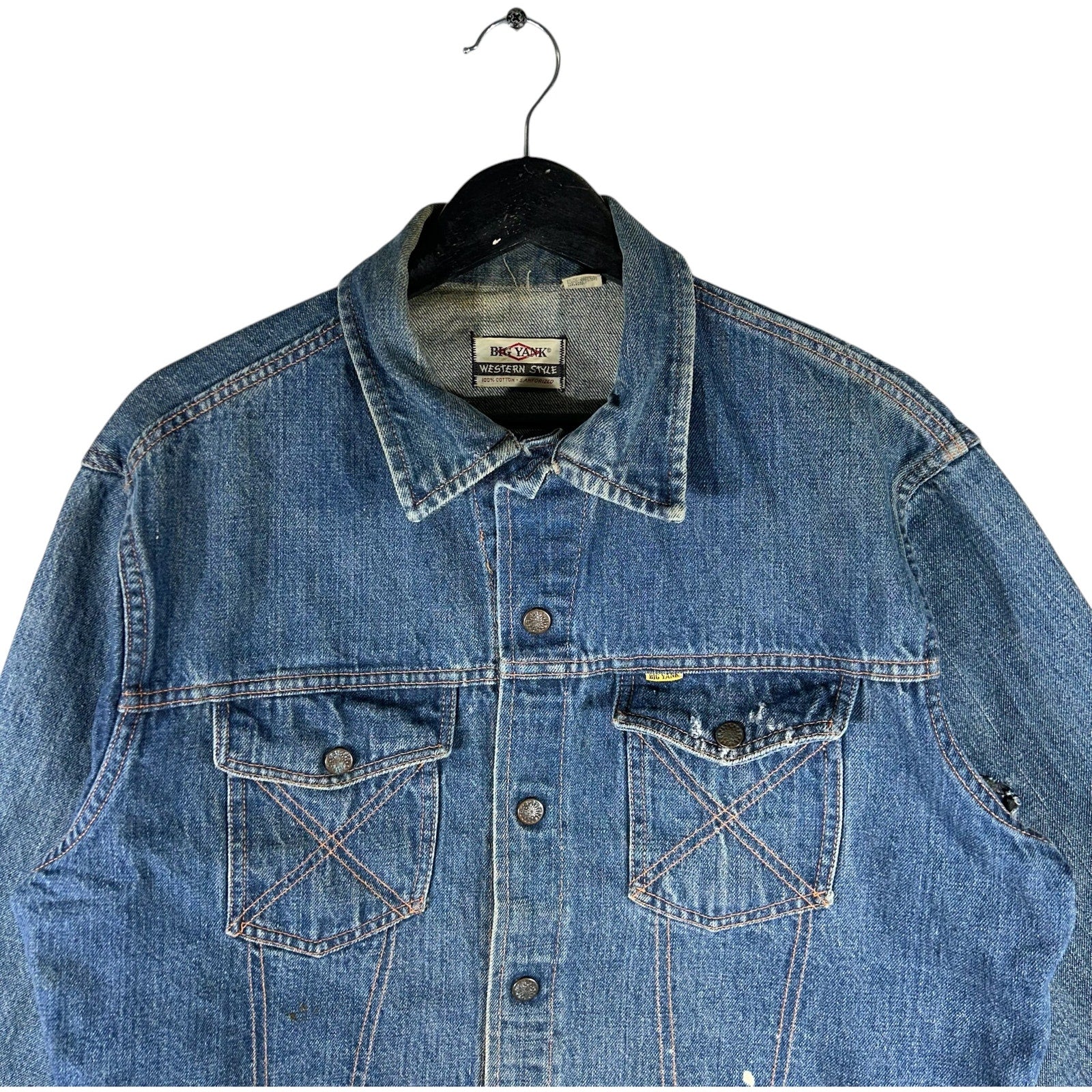 Collection of Vintage Big Yank Western Style Denim Jacket in a gallery layout
