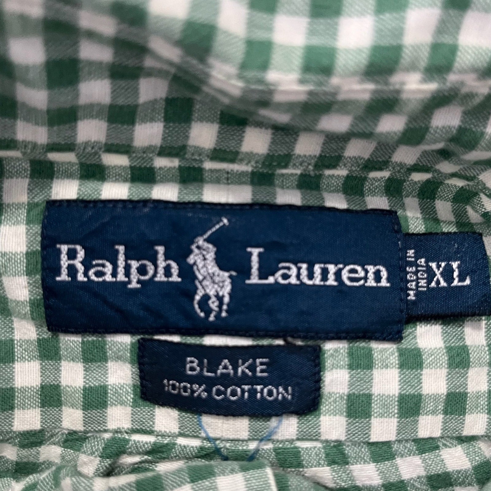 Collection of Ralph Lauren Checkered Long Sleeve Button Down Shirt in a gallery layout