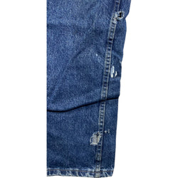 Collection of Wrangler Zip Fly Distressed Straight Leg Dark Wash Denim Pants in a gallery layout