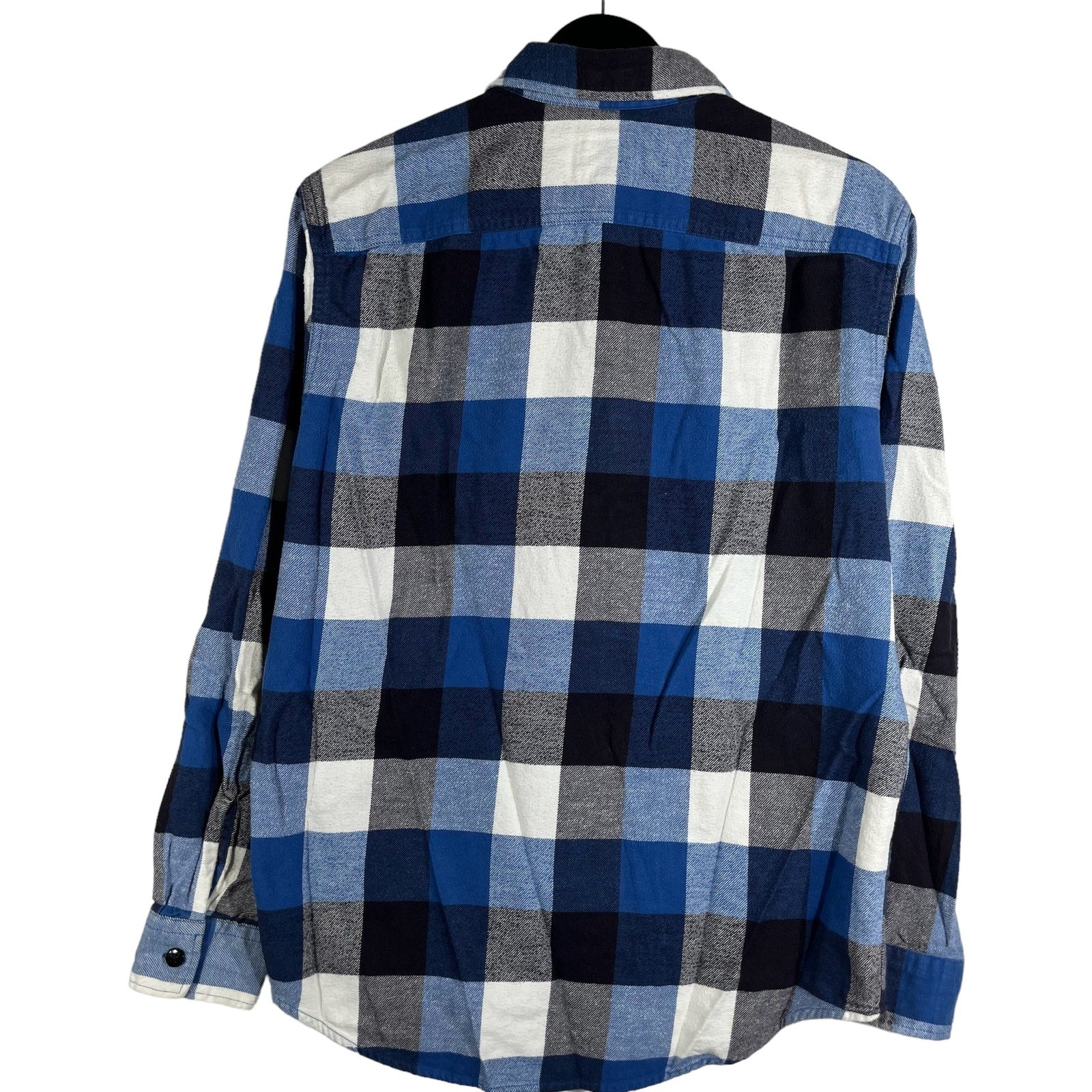 Collection of American Eagle Plaid Long Sleeve Flannel in a gallery layout