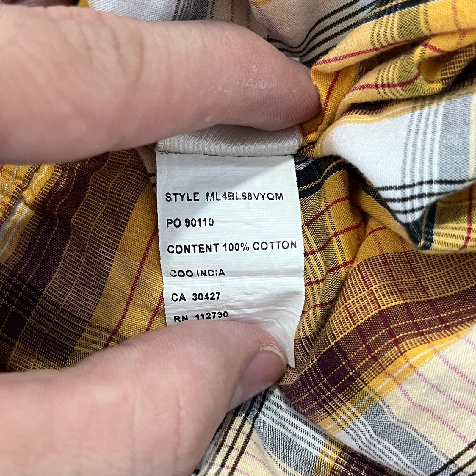 Collection of True Religion Plaid Long Sleeve Flannel in a gallery layout