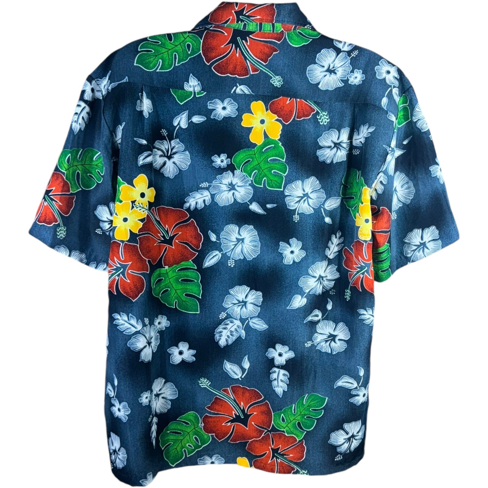 Collection of Hawaiian Hibiscus Flowers Short Sleeve Button Up in a gallery layout