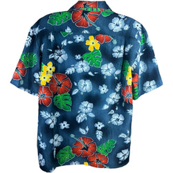 Collection of Hawaiian Hibiscus Flowers Short Sleeve Button Up in a gallery layout