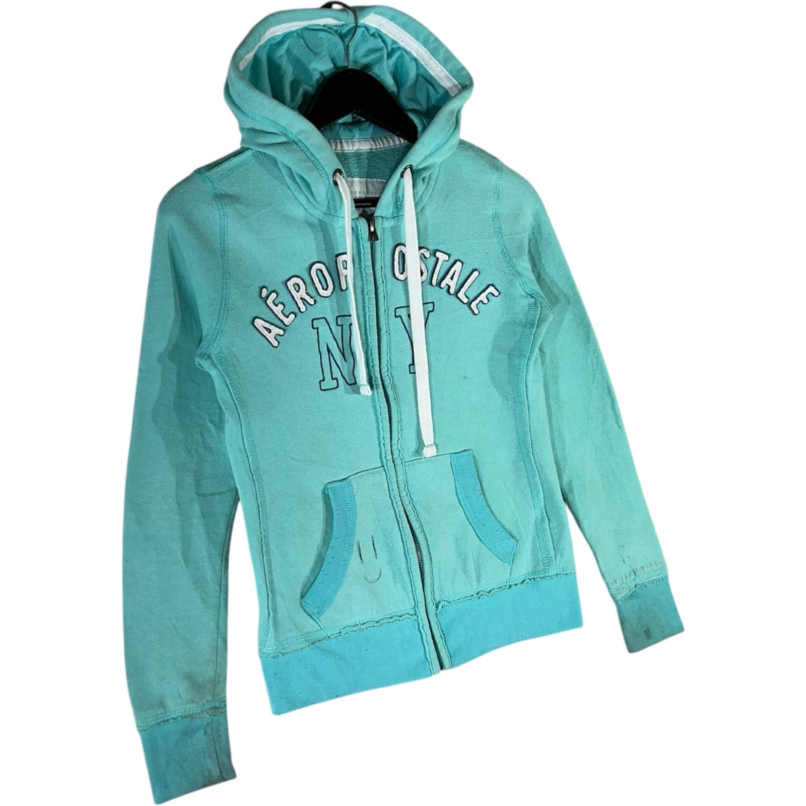 Collection of Aeropostale Spellout Full Zip Hoodie in a gallery layout